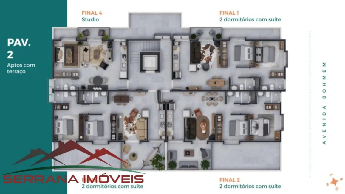 Apartamento com 2 quartos à venda, 65m2 em Nova Petropolis - RS - imagem 3 Foto 3 de Apartamento com 2 quartos à venda, 65m2 em Nova Petropolis - RS