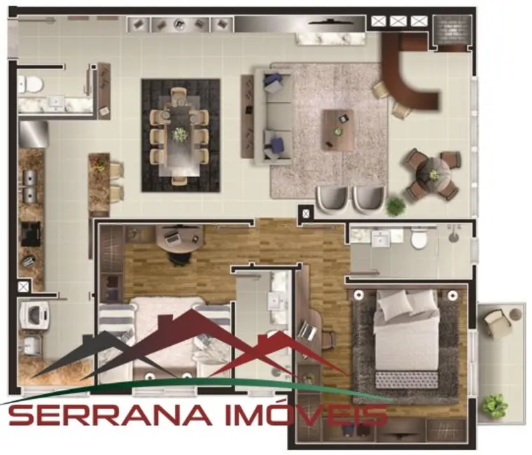 Foto 2 de Apartamento com 2 quartos à venda, 110m2 em Nova Petropolis - RS