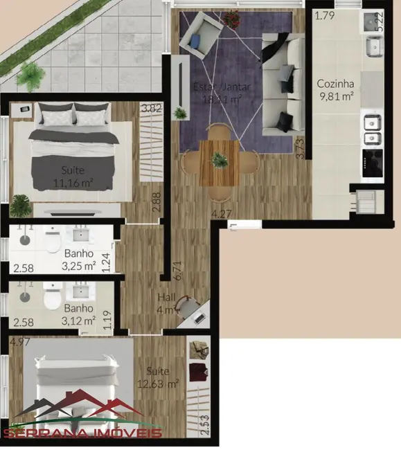 Foto 2 de Apartamento com 2 quartos à venda, 72m2 em Nova Petropolis - RS