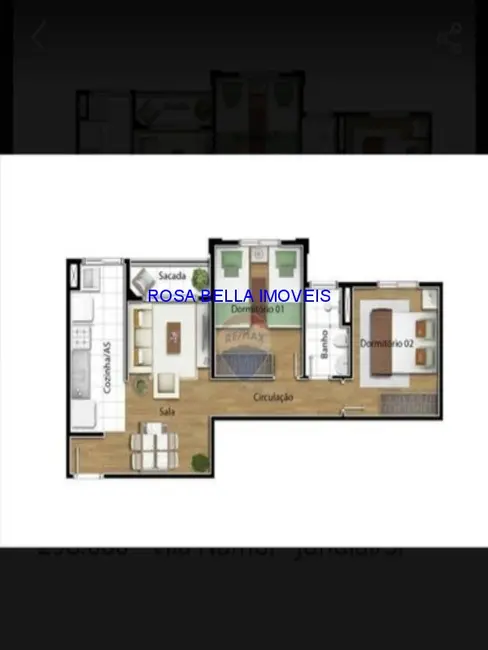 Foto 2 de Apartamento com 2 quartos à venda, 50m2 em Jardim Caçula, Jundiai - SP