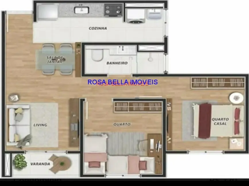 Foto 8 de Apartamento com 2 quartos à venda, 51m2 em Residencial Santa Giovana, Jundiai - SP