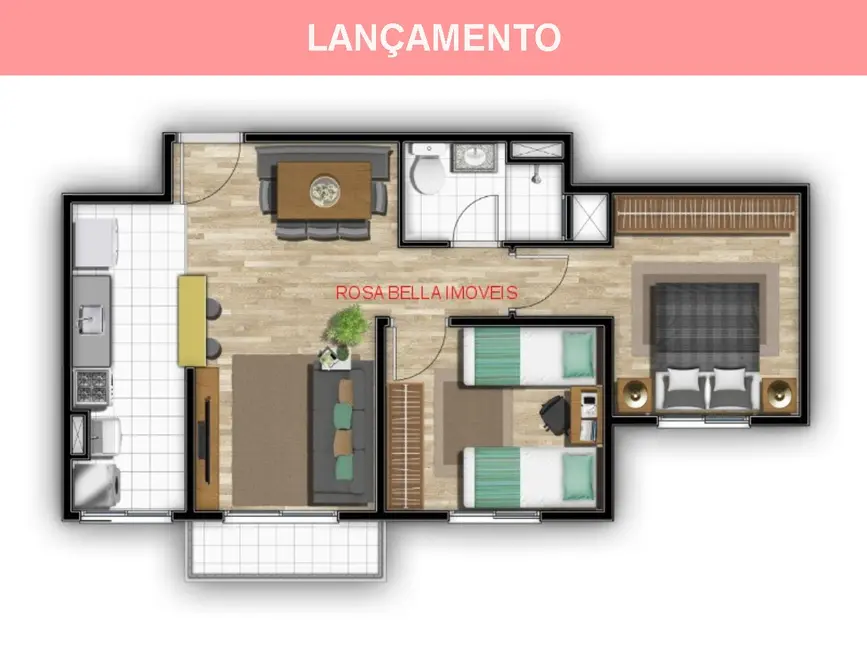 Foto 6 de Apartamento com 2 quartos à venda, 45m2 em Centro, Varzea Paulista - SP