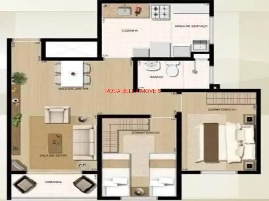 Foto 6 de Apartamento com 2 quartos à venda, 54m2 em Vila Nova Esperia, Jundiai - SP