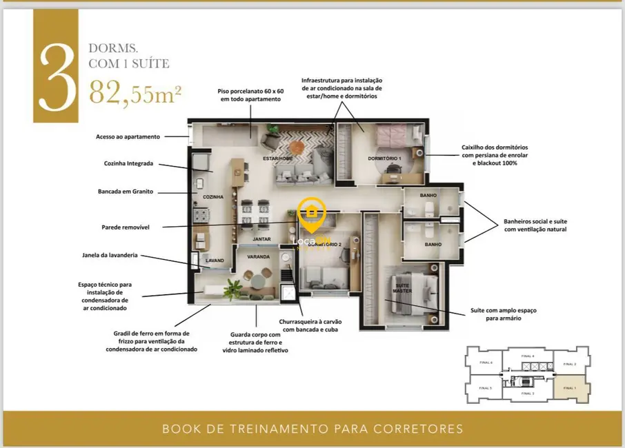 Foto 7 de Apartamento com 3 quartos à venda, 83m2 em Jardim Botânico, Ribeirao Preto - SP