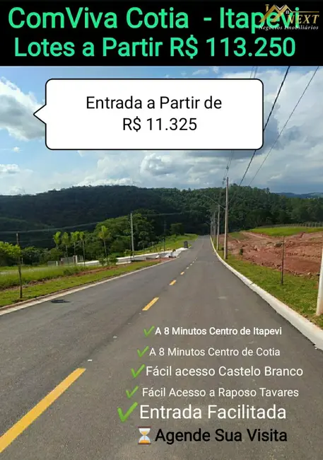 Foto 9 de Terreno / Lote à venda, 125m2 em Chácara Roselândia, Cotia - SP
