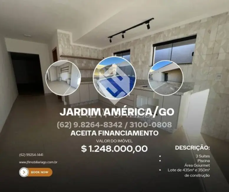Foto 1 de Casa com 3 quartos à venda, 435m2 em Jardim América, Goiania - GO