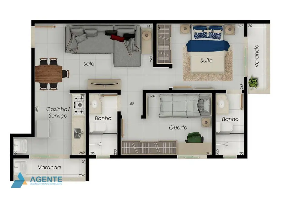 Apartamento com 2 quartos à venda, 48m2 em Santa Mônica, Uberlandia - MG - imagem 3 Foto 3 de Apartamento com 2 quartos à venda, 48m2 em Santa Mônica, Uberlandia - MG