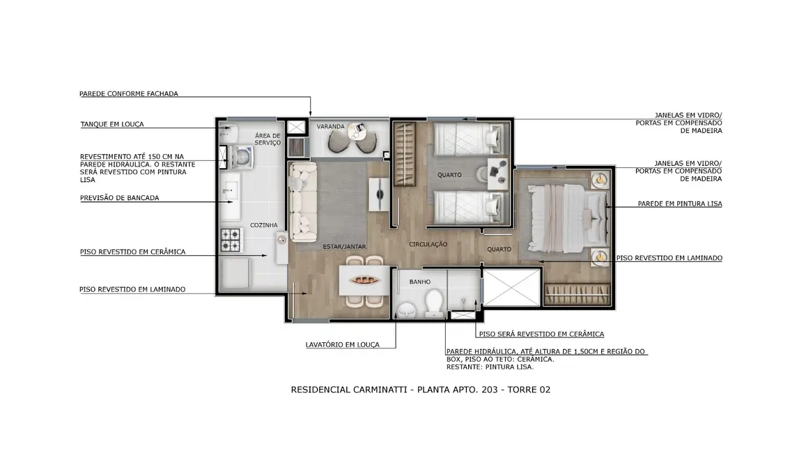 Foto 5 de Apartamento com 2 quartos à venda, 11705m2 em Novo Mundo, Curitiba - PR