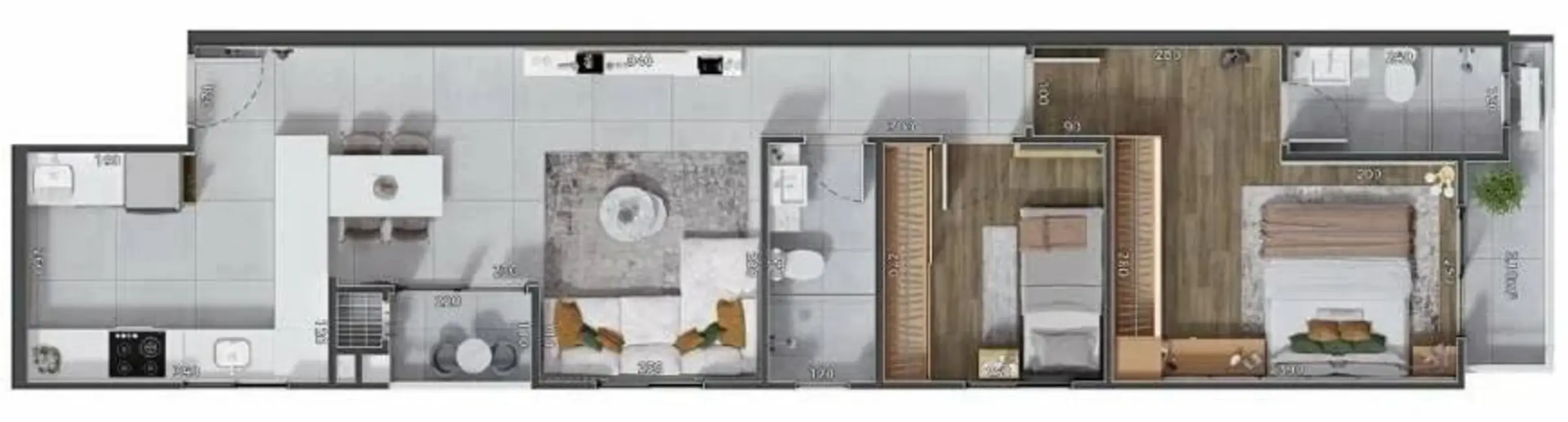 Foto 8 de Apartamento com 2 quartos à venda, 67m2 em Novo Mundo, Curitiba - PR