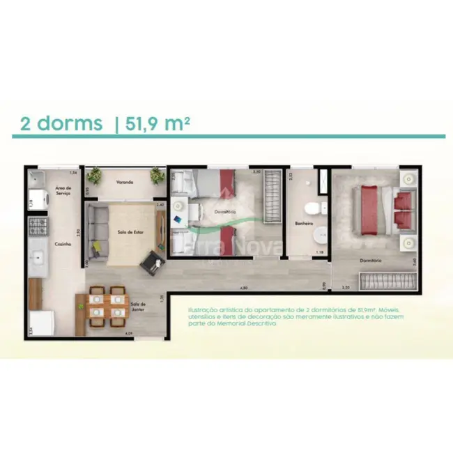 Foto 2 de Apartamento com 2 quartos à venda em Jundiai - SP