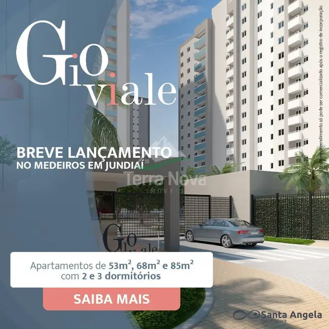 Foto 1 de Apartamento com 2 quartos à venda, 53m2 em Jardim Carolina, Jundiai - SP