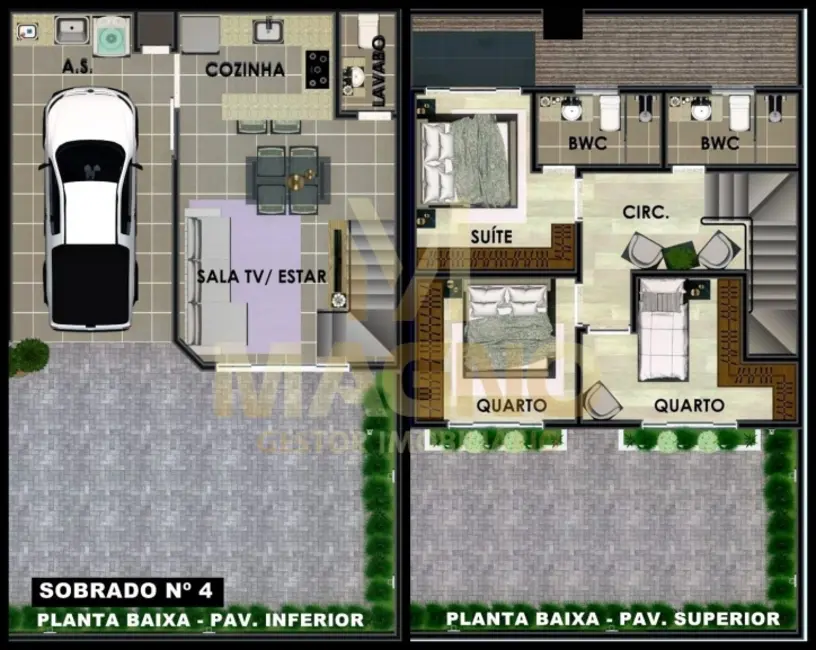 Foto 4 de Sobrado com 3 quartos à venda, 98m2 em Coqueiral, Cascavel - PR