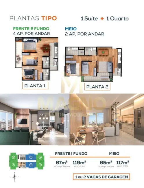 Foto 2 de Apartamento com 2 quartos à venda, 65m2 em Coqueiral, Cascavel - PR