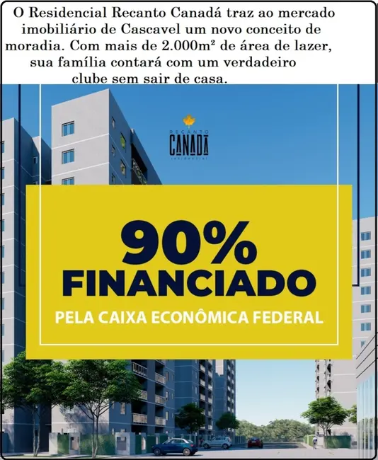 Foto 1 de Apartamento com 2 quartos à venda, 63m2 em Canadá, Cascavel - PR