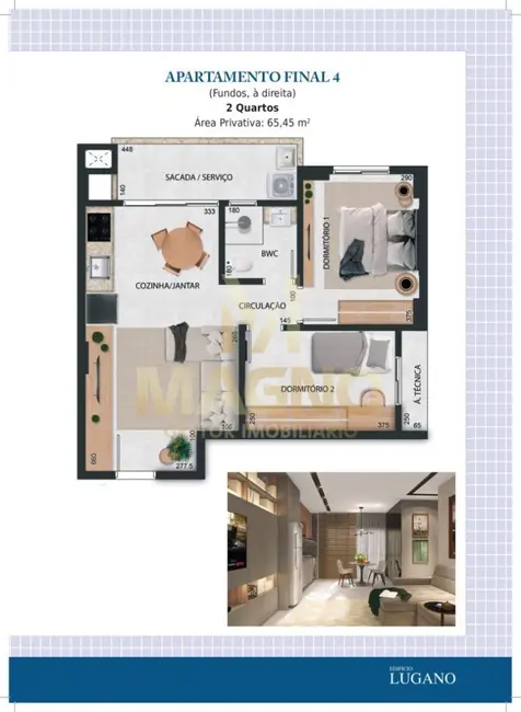 Foto 2 de Apartamento com 2 quartos à venda, 65m2 em Alto Alegre, Cascavel - PR