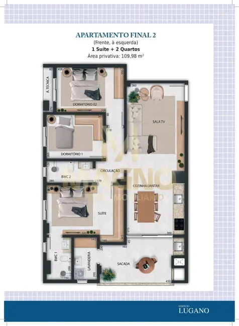 Foto 2 de Apartamento com 2 quartos à venda, 94m2 em Alto Alegre, Cascavel - PR