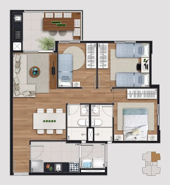 Foto 9 de Apartamento com 2 quartos à venda, 76m2 em Vila Maria Baixa, São Paulo - SP