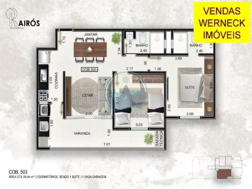 Foto 8 de Apartamento com 2 quartos à venda, 70m2 em Centro, Ubatuba - SP