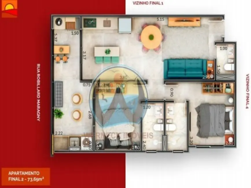 Foto 1 de Apartamento com 2 quartos à venda, 73m2 em Ubatuba - SP