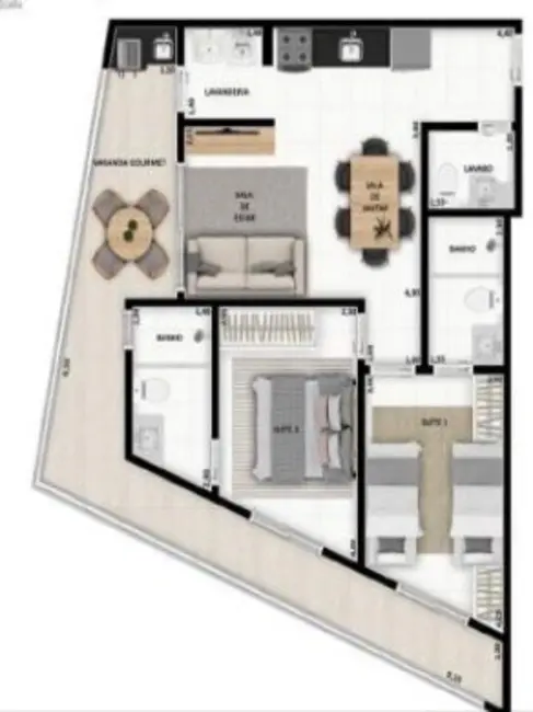 Foto 4 de Apartamento com 2 quartos à venda, 80m2 em Ubatuba - SP