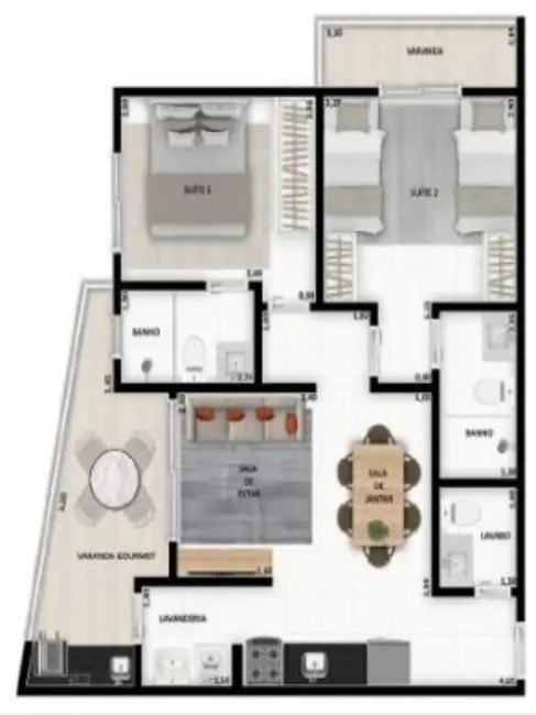 Foto 5 de Apartamento com 2 quartos à venda, 80m2 em Ubatuba - SP