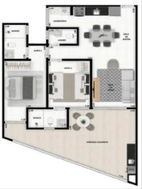 Foto 2 de Apartamento com 2 quartos à venda, 80m2 em Ubatuba - SP