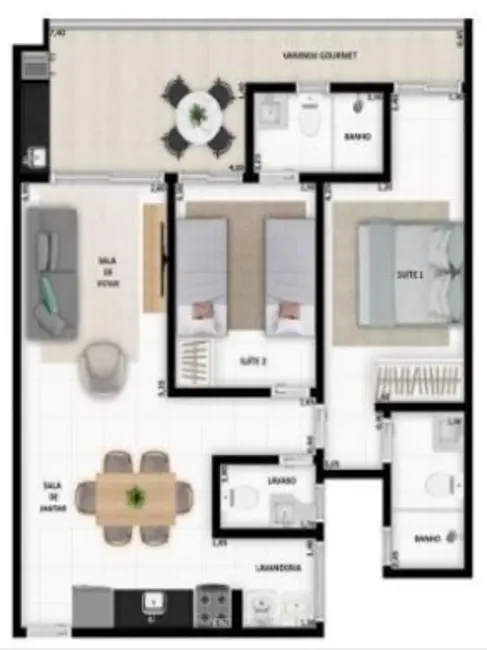 Foto 1 de Apartamento com 2 quartos à venda, 80m2 em Ubatuba - SP