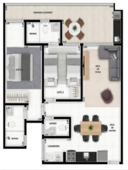 Foto 3 de Apartamento com 2 quartos à venda, 80m2 em Ubatuba - SP