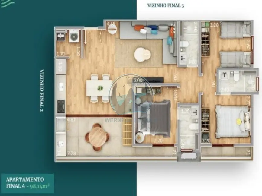 Foto 5 de Apartamento com 2 quartos à venda, 65m2 em Ubatuba - SP