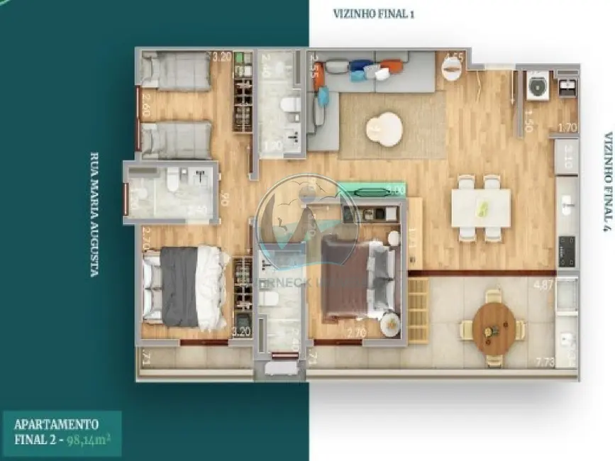 Foto 3 de Apartamento com 2 quartos à venda, 65m2 em Ubatuba - SP