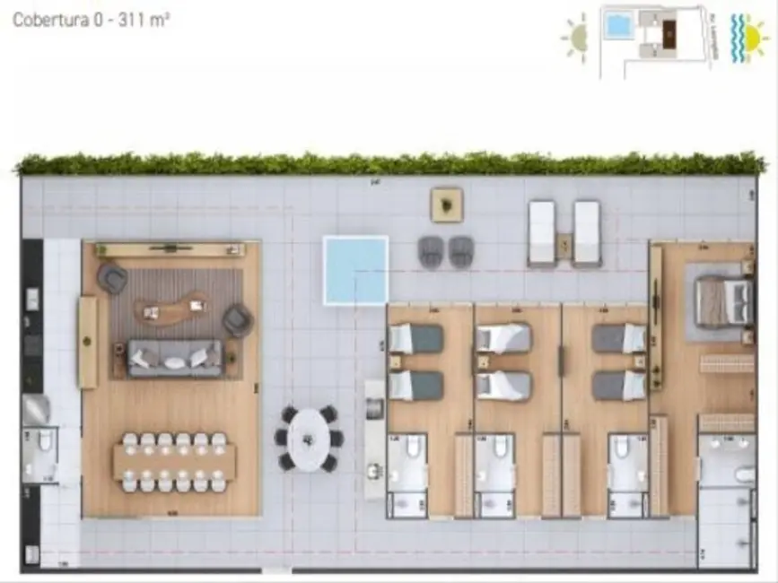 Foto 6 de Apartamento com 3 quartos à venda, 149m2 em Ubatuba - SP