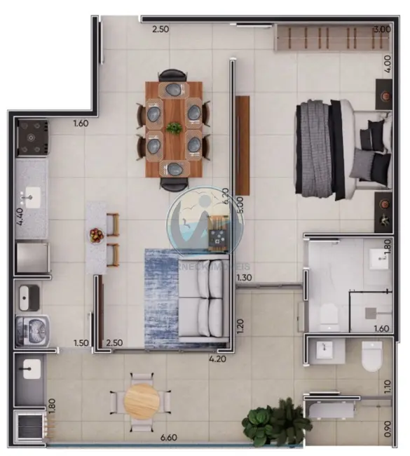 Foto 4 de Apartamento com 2 quartos à venda, 90m2 em Ubatuba - SP