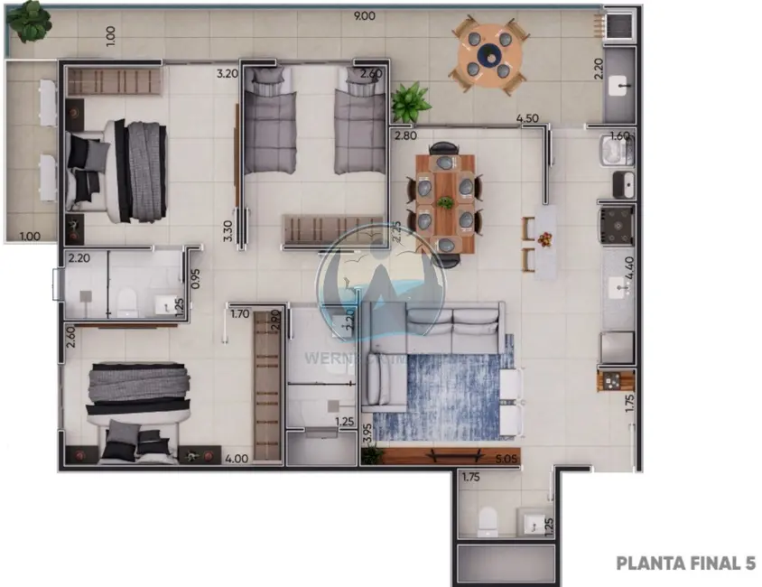 Foto 7 de Apartamento com 2 quartos à venda, 90m2 em Ubatuba - SP