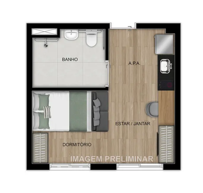 Foto 9 de Apartamento com 1 quarto à venda, 25m2 em Penha de França, São Paulo - SP