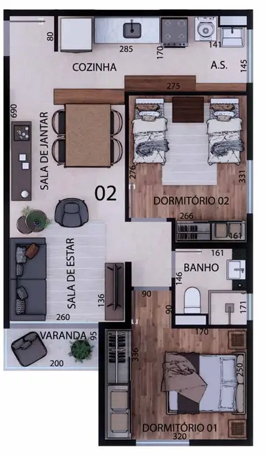 Apartamento com 2 quartos à venda, 50m2 em Residencial Nova Era, Valinhos - SP - imagem 4 Foto 4 de Apartamento com 2 quartos à venda, 50m2 em Residencial Nova Era, Valinhos - SP