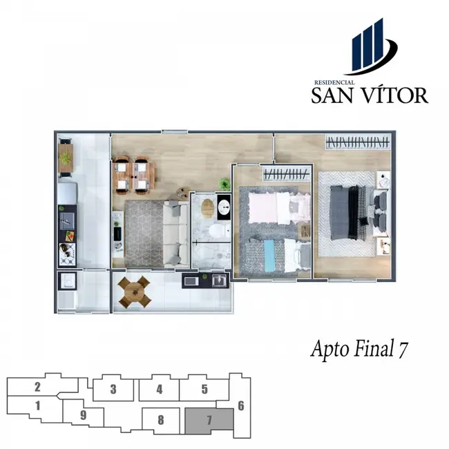 Foto 6 de Apartamento com 2 quartos à venda, 56m2 em Centro, Sao Vicente - SP