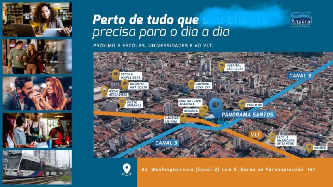 Foto 3 de Apartamento com 2 quartos à venda, 72m2 em Encruzilhada, Santos - SP