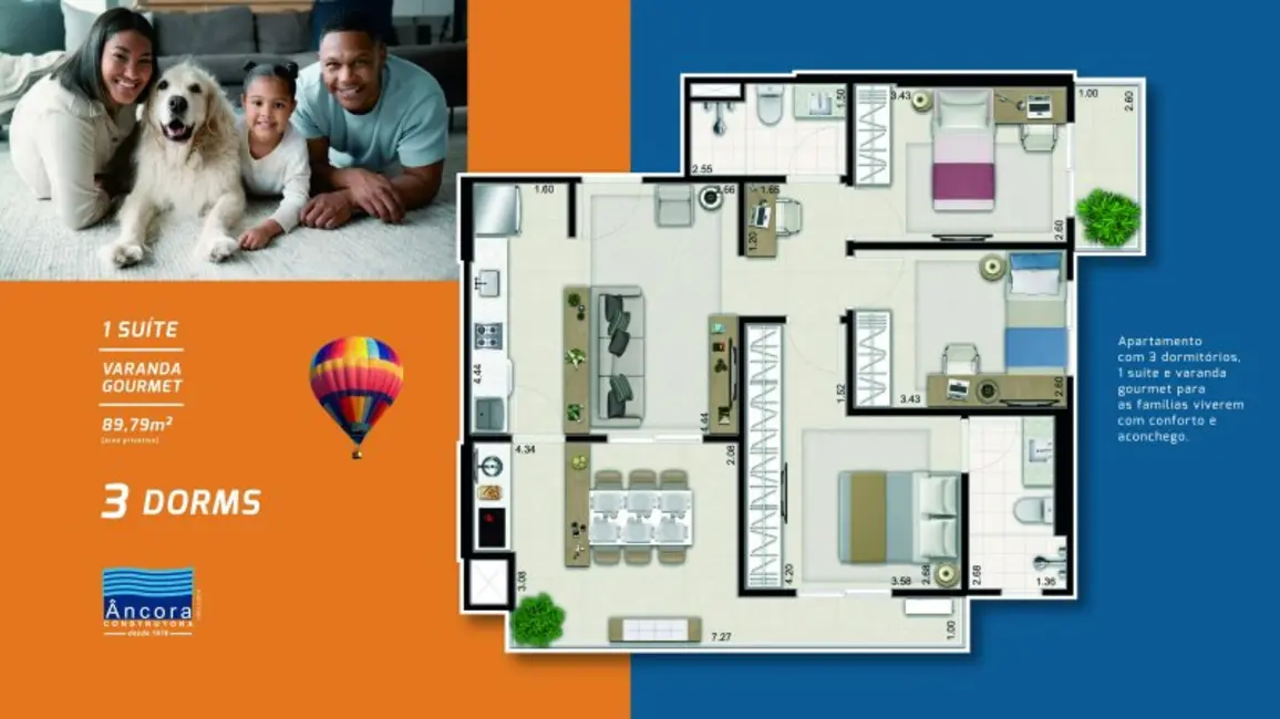 Foto 9 de Apartamento com 2 quartos à venda, 72m2 em Encruzilhada, Santos - SP