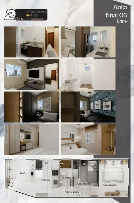 Foto 4 de Apartamento com 2 quartos à venda, 57m2 em Vila Santa Rosa, Cubatao - SP