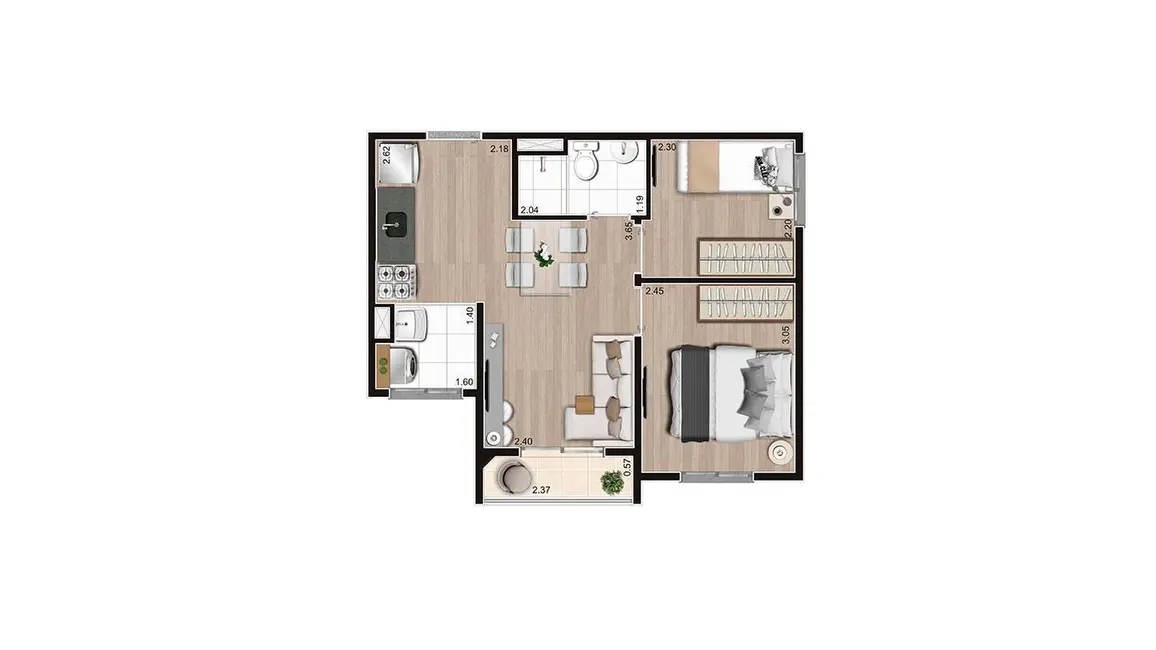 Apartamento com 2 quartos à venda, 37m2 em Campo Limpo, São Paulo - SP - imagem 8 Foto 8 de Apartamento com 2 quartos à venda, 37m2 em Campo Limpo, São Paulo - SP