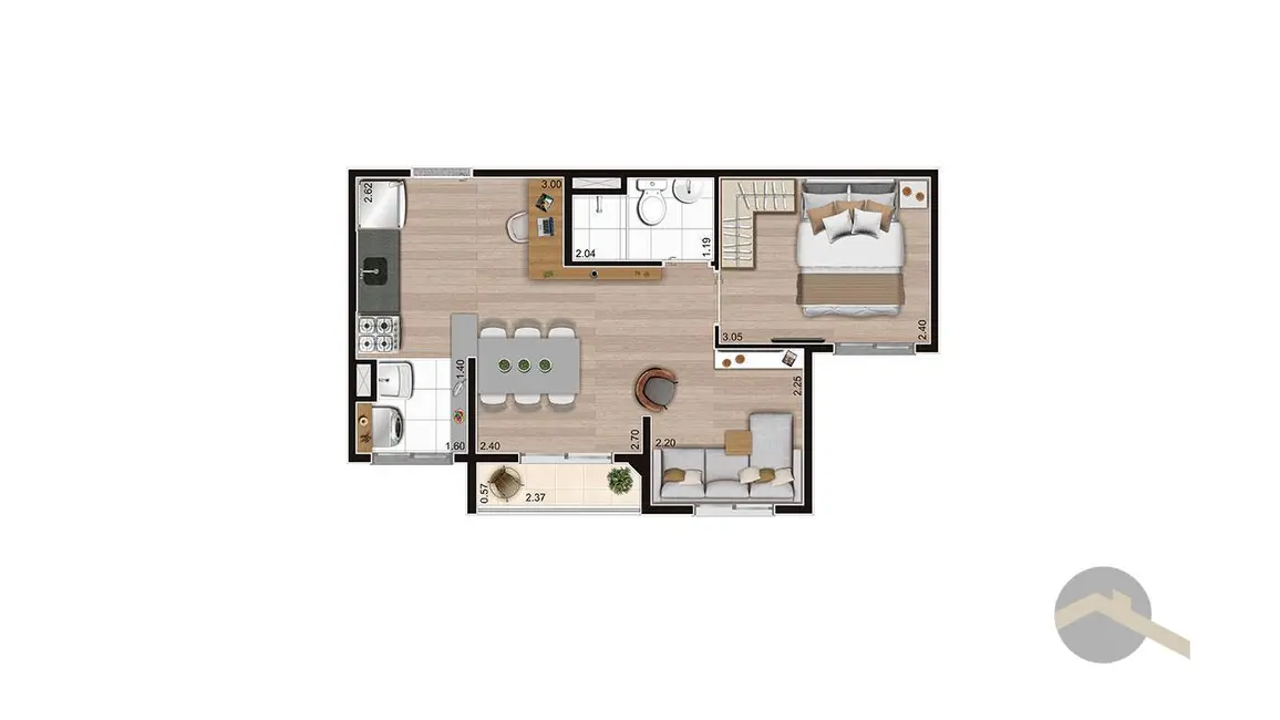 Apartamento com 2 quartos à venda, 37m2 em Vila Andrade, São Paulo - SP - imagem 7 Foto 7 de Apartamento com 2 quartos à venda, 37m2 em Vila Andrade, São Paulo - SP