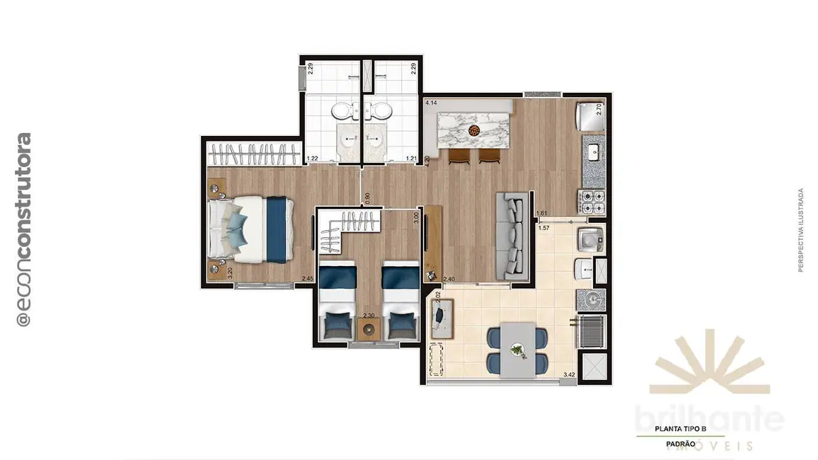 Foto 9 de Apartamento com 2 quartos à venda, 53m2 em Vila Bandeirantes, São Paulo - SP