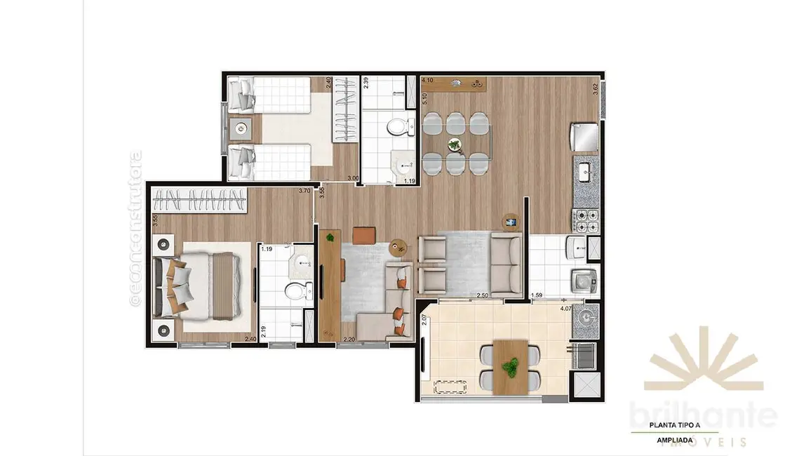 Foto 9 de Apartamento com 2 quartos à venda, 44m2 em Campestre, Santo Andre - SP