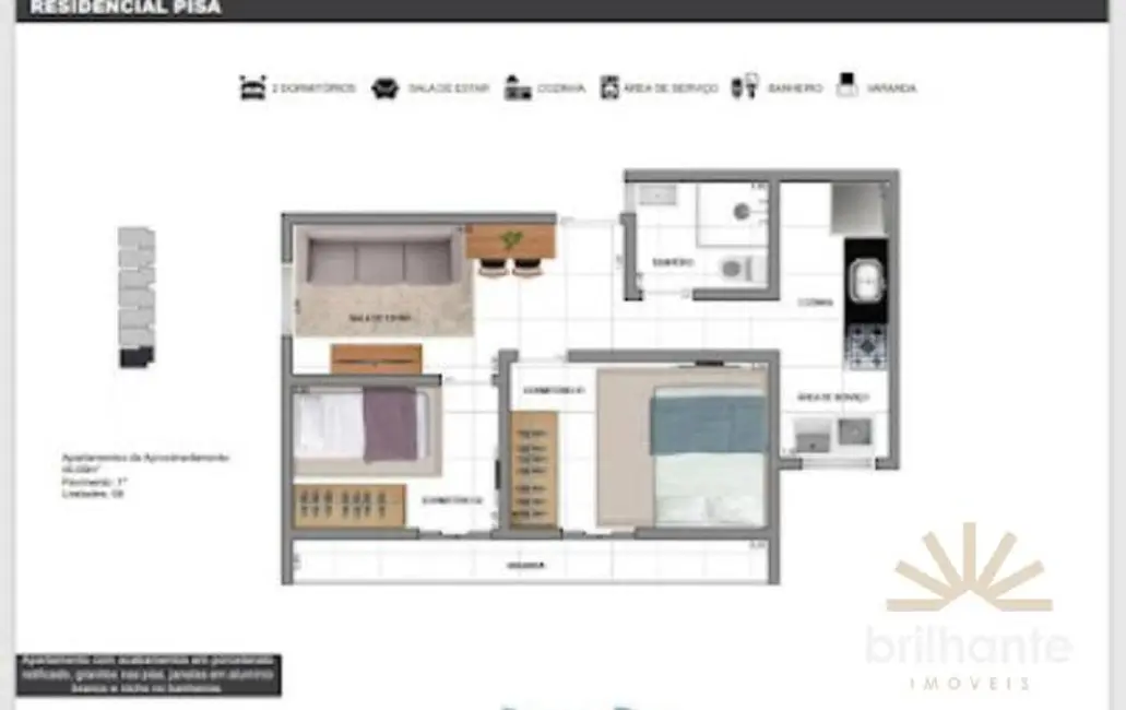 Foto 5 de Apartamento com 2 quartos à venda, 40m2 em Parada XV de Novembro, São Paulo - SP