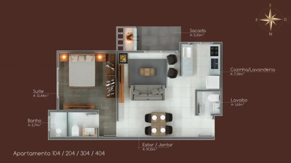 Foto 1 de Apartamento com 1 quarto à venda, 56m2 em Centro, Canela - RS