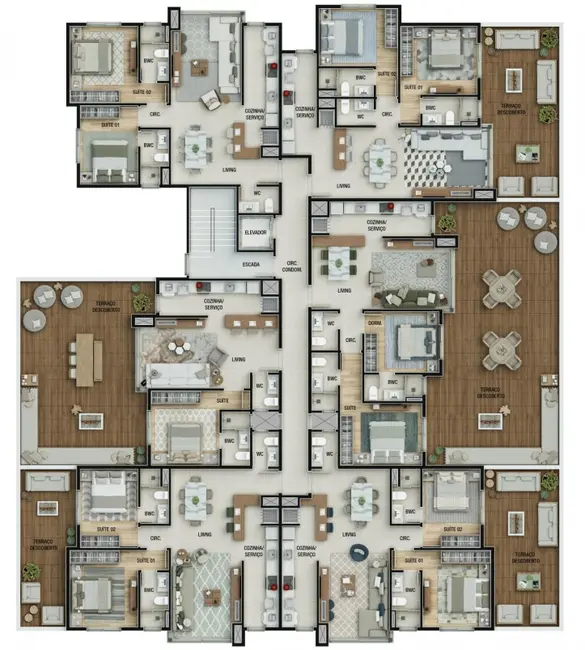 Apartamento com 2 quartos à venda, 82m2 em Gramado - RS - imagem 9 Foto 9 de Apartamento com 2 quartos à venda, 82m2 em Gramado - RS