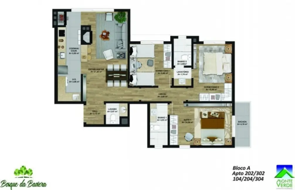 Apartamento com 3 quartos à venda, 321m2 em Gramado - RS - imagem 8 Foto 8 de Apartamento com 3 quartos à venda, 321m2 em Gramado - RS