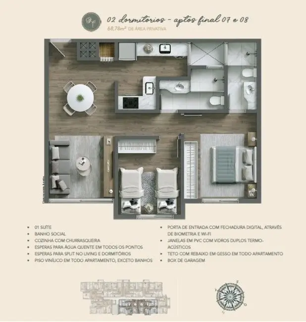 Foto 4 de Apartamento com 2 quartos à venda, 69m2 em Centro, Nova Petropolis - RS