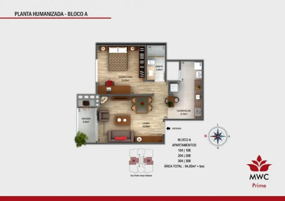 Apartamento com 1 quarto à venda, 58m2 em Centro, Canela - RS - imagem 5 Foto 5 de Apartamento com 1 quarto à venda, 58m2 em Centro, Canela - RS