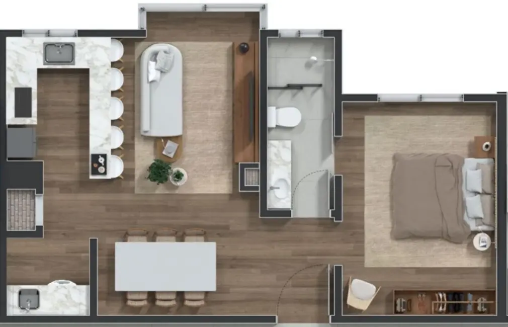 Foto 6 de Apartamento com 1 quarto à venda, 53m2 em Centro, Canela - RS